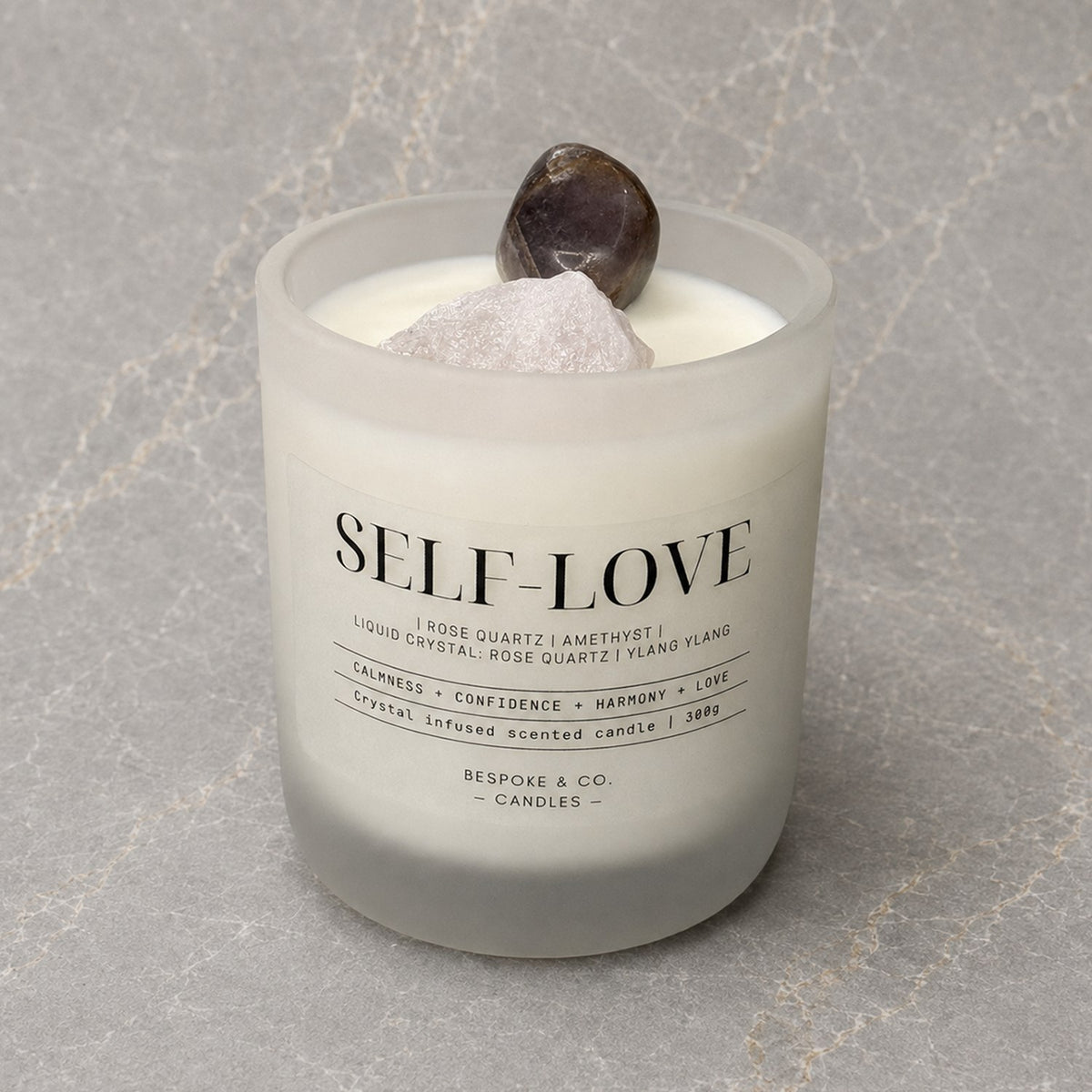 Self-Love Crystal Candle