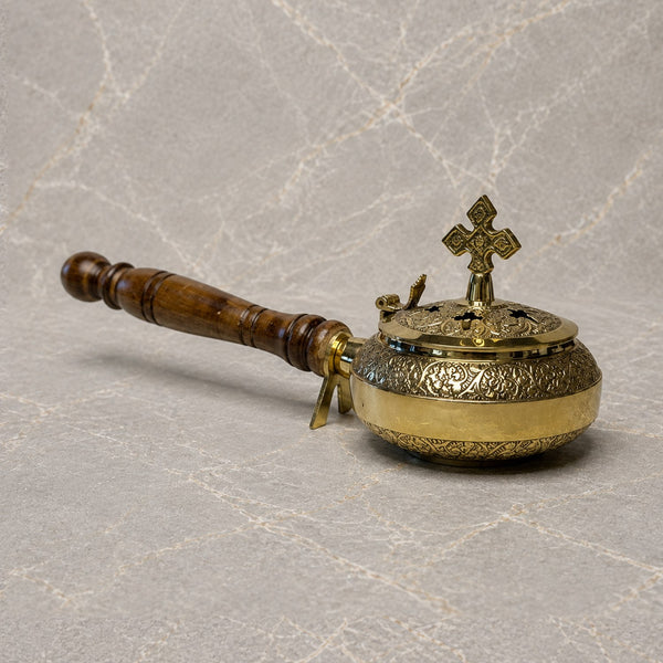 Brass Incense Burner with Handle