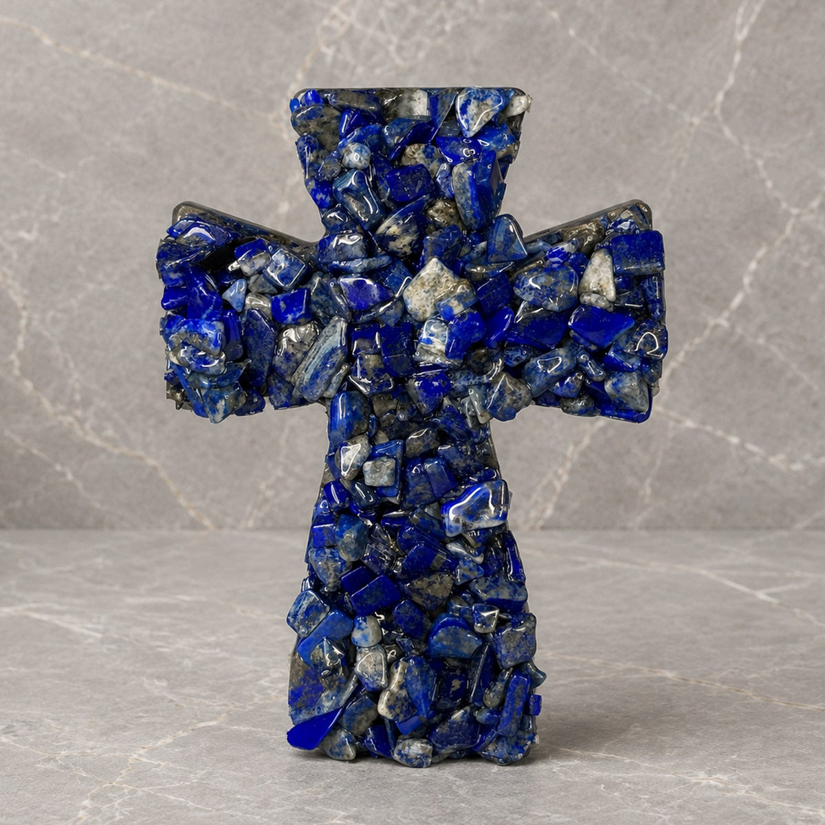 Lapis Lazuli Crystal Cross