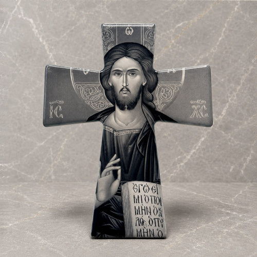 Christ Pantocrator ceramic cross by Bespoke & Co