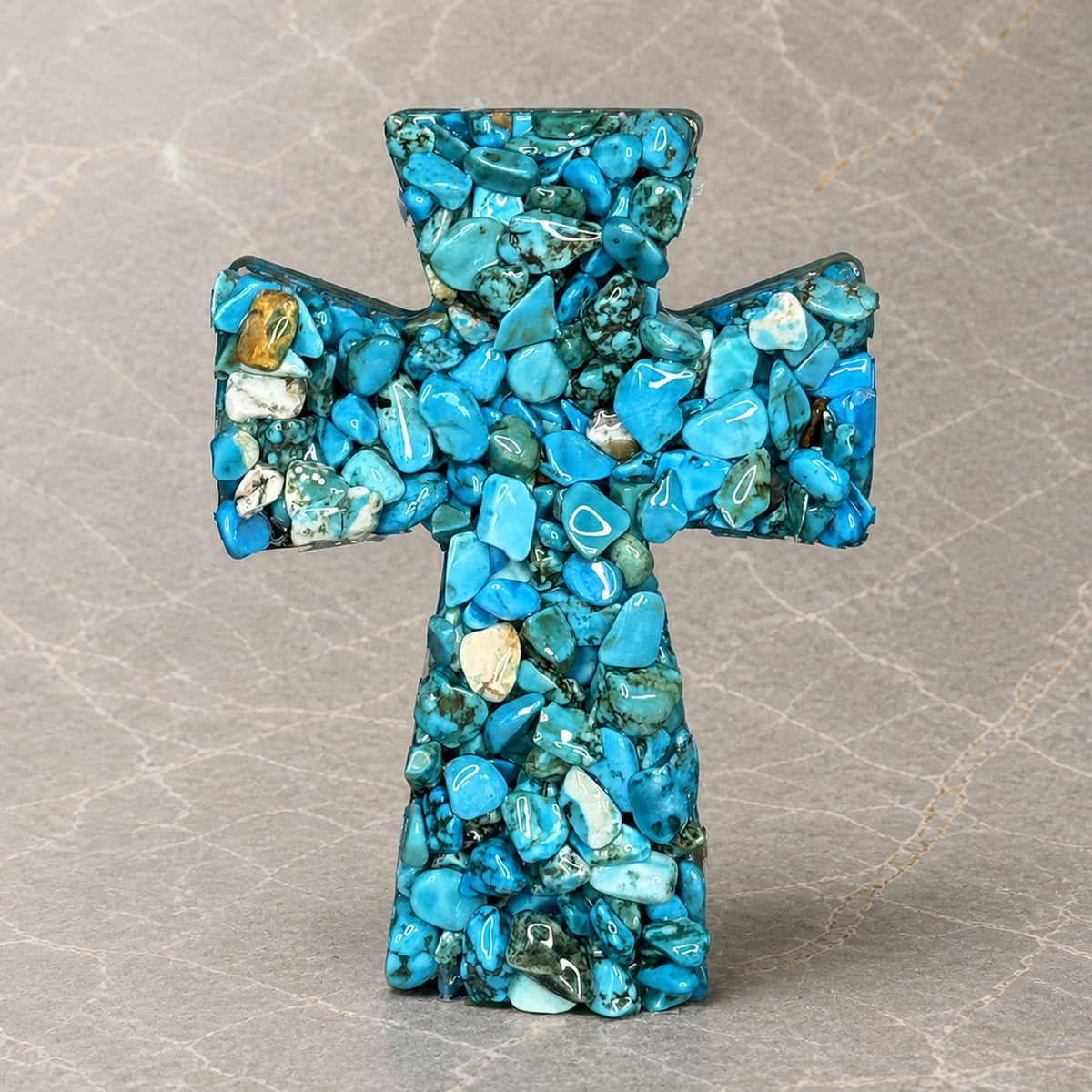 Turquoise Crystal Cross