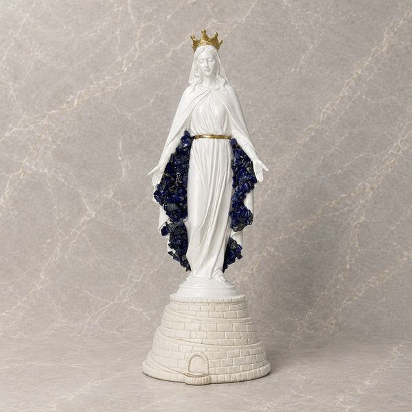 Mother Mary With Lapis Lazuli Crystal