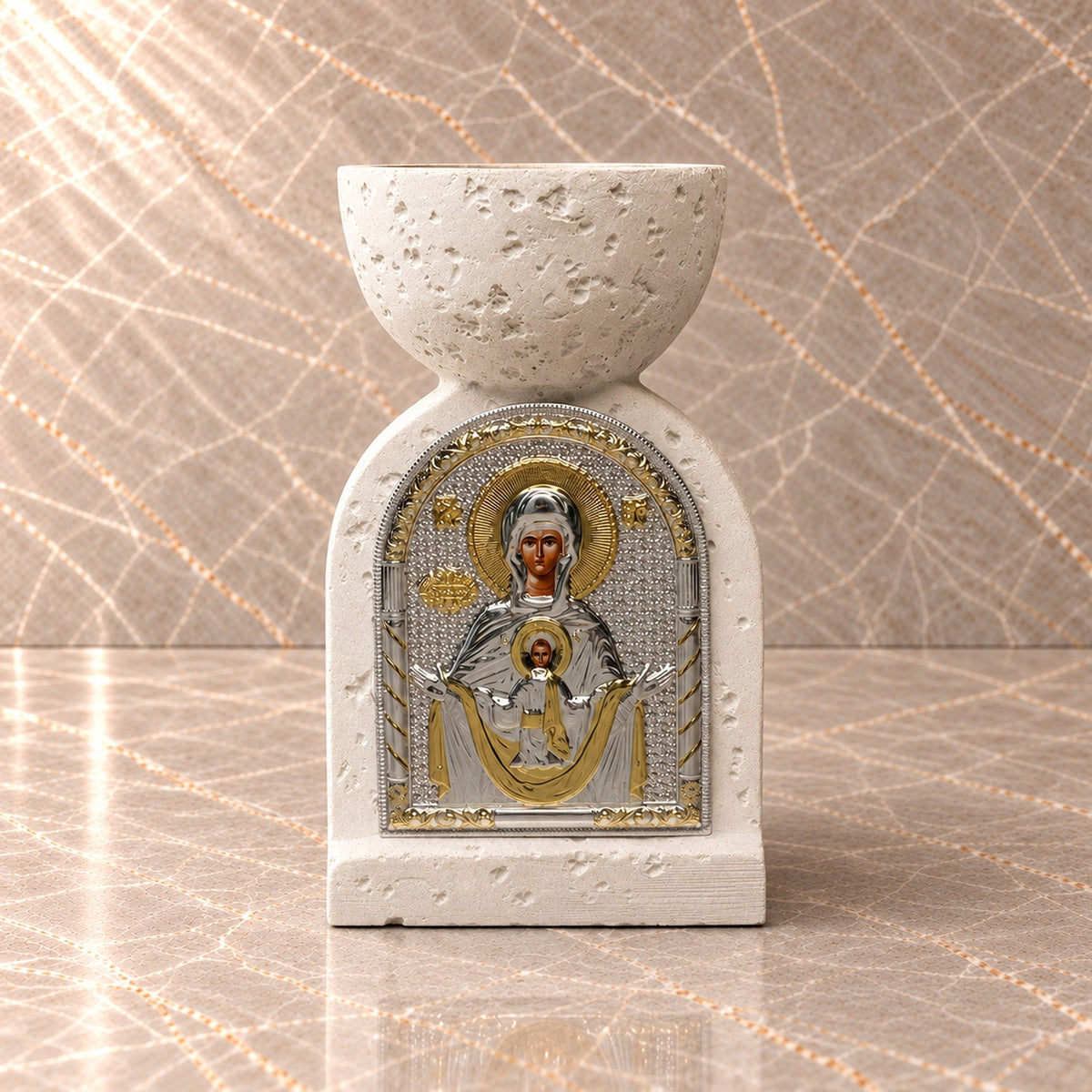 Mother Mary and Jesus Incense Burner