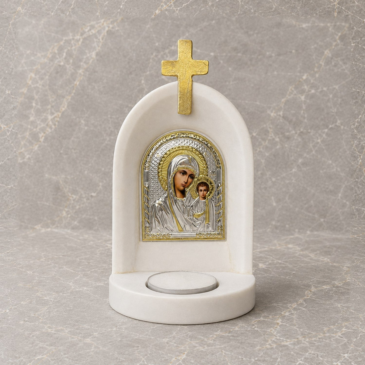 Mother Mary and Jesus Catholic Candle Altar