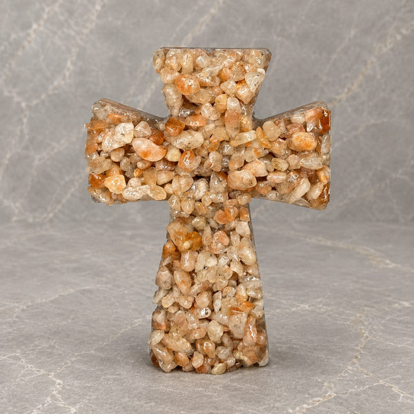 Sunstone Crystal Cross