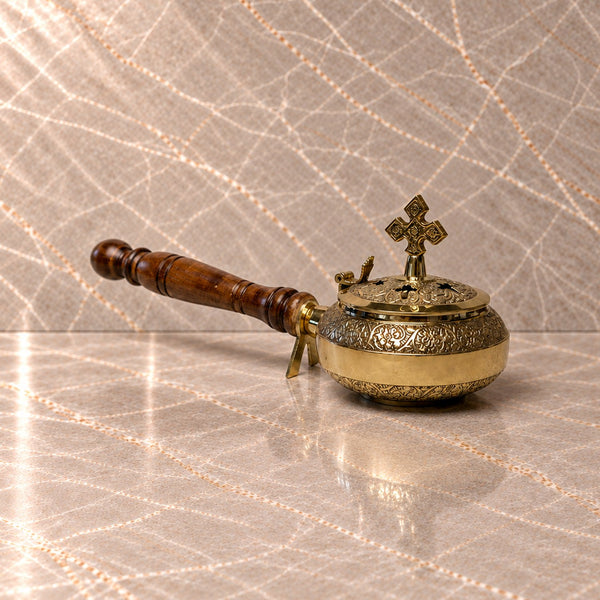 Brass Incense Burner with Handle