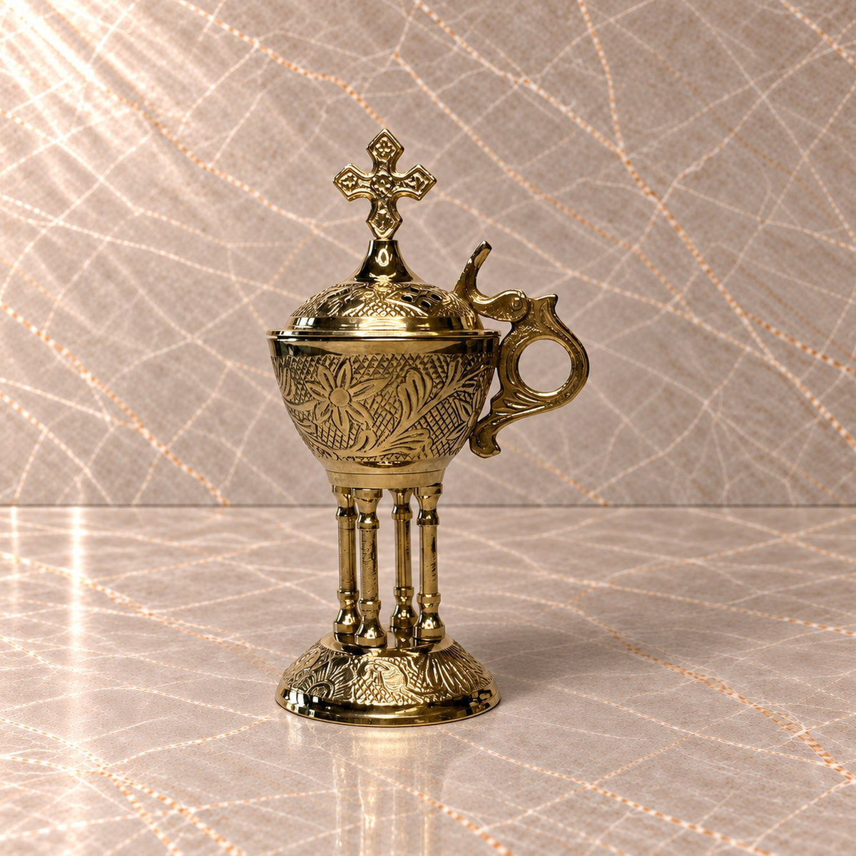 Footed Brass Censer