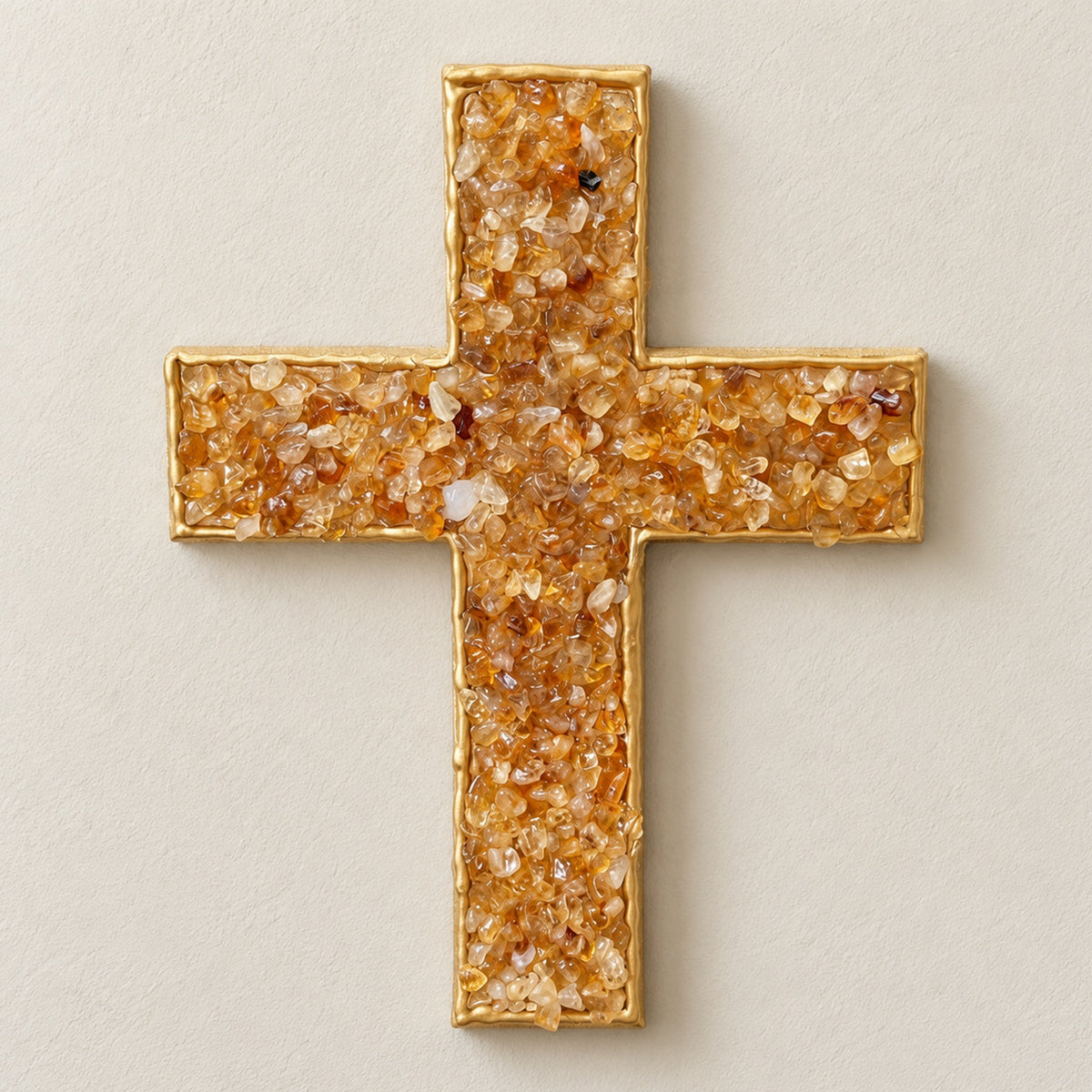 Citrine Gemstone Cross