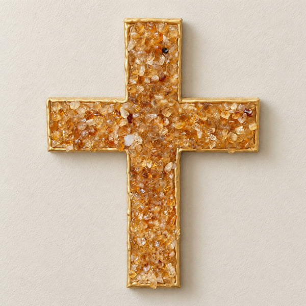 Citrine Gemstone Cross