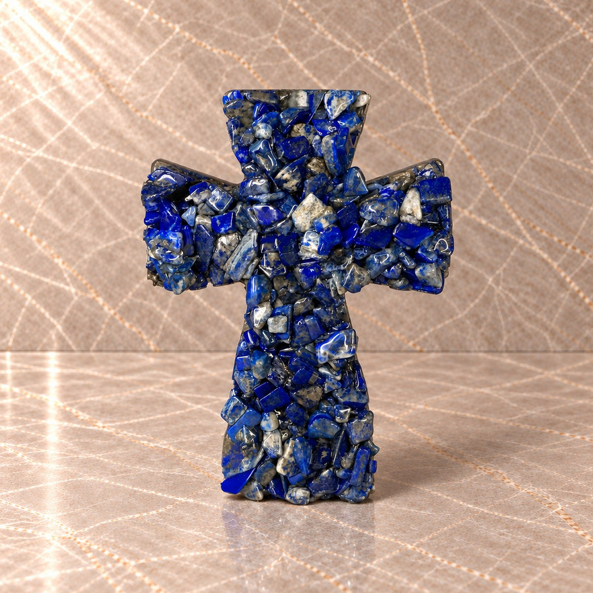 Lapis Lazuli Crystal Cross