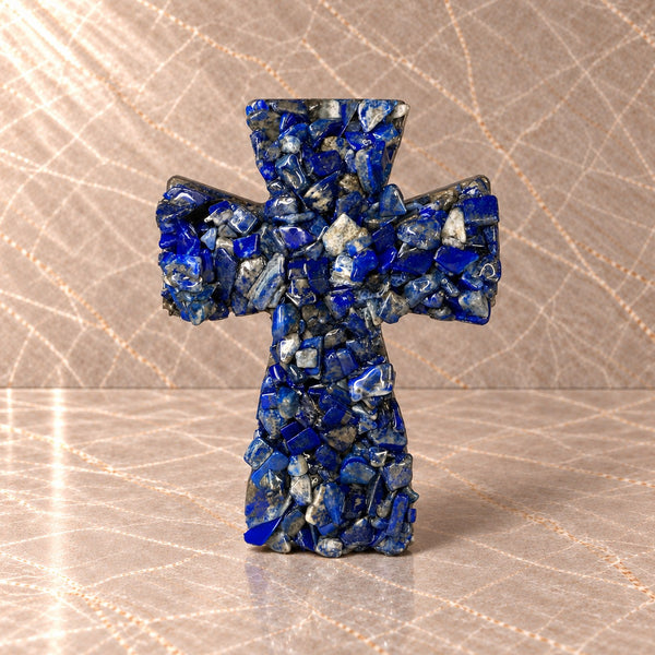 Lapis Lazuli Crystal Cross