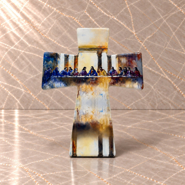 Last Supper Ceramic Cross