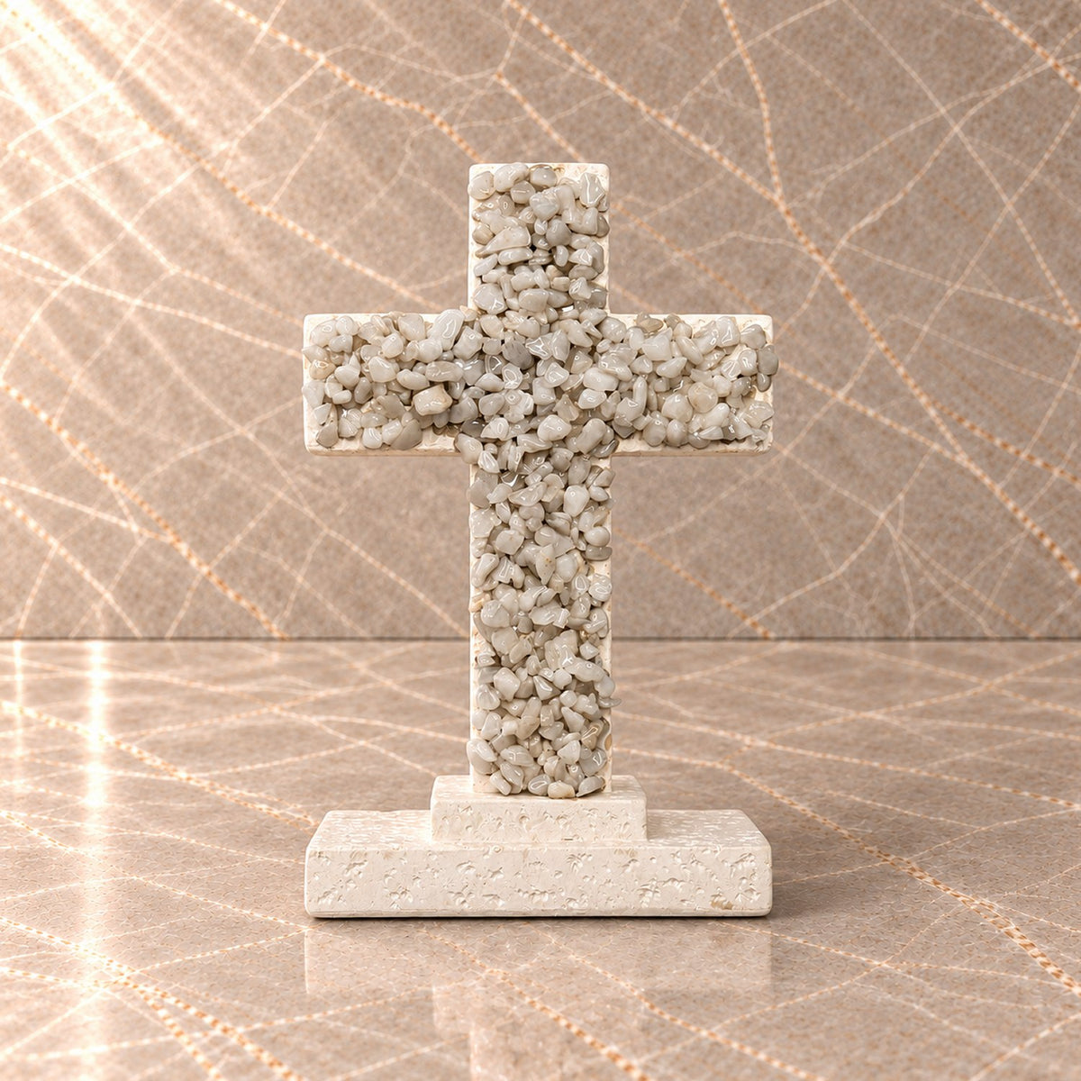 White Quartz Standing Stone Cross