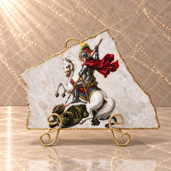 Saint George Large Marble Icon
