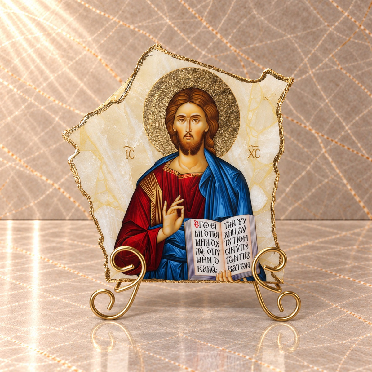 Jesus Orthodox Marble Icon