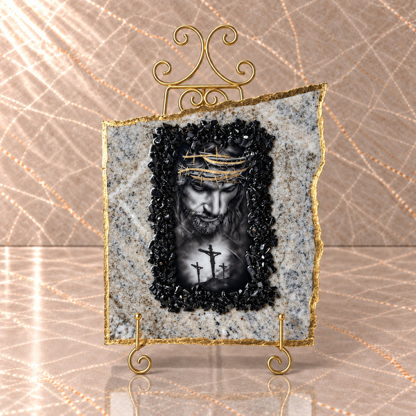 Jesus Crown of Thorns Marble Icon