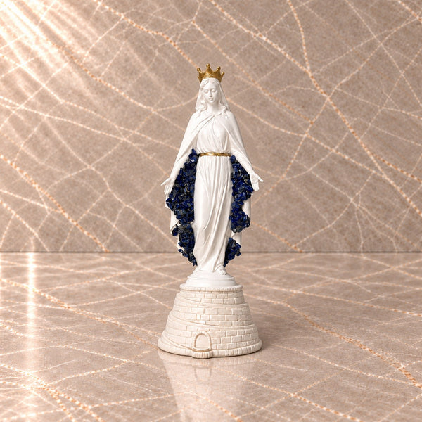 Mother Mary With Lapis Lazuli Crystal