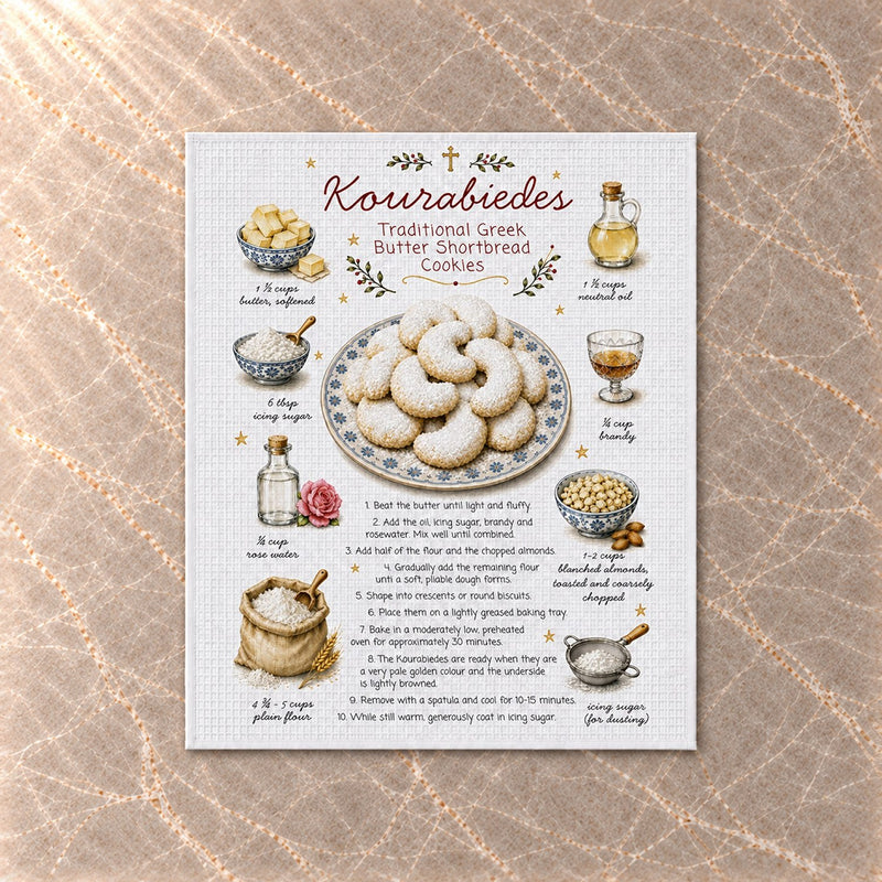 Kourabiedes Tea Towel (Preorder)