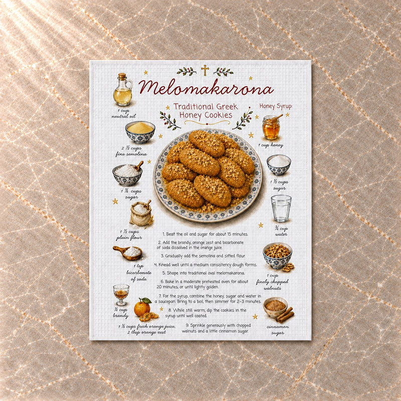 Melomakarona Tea Towel (Preorder)