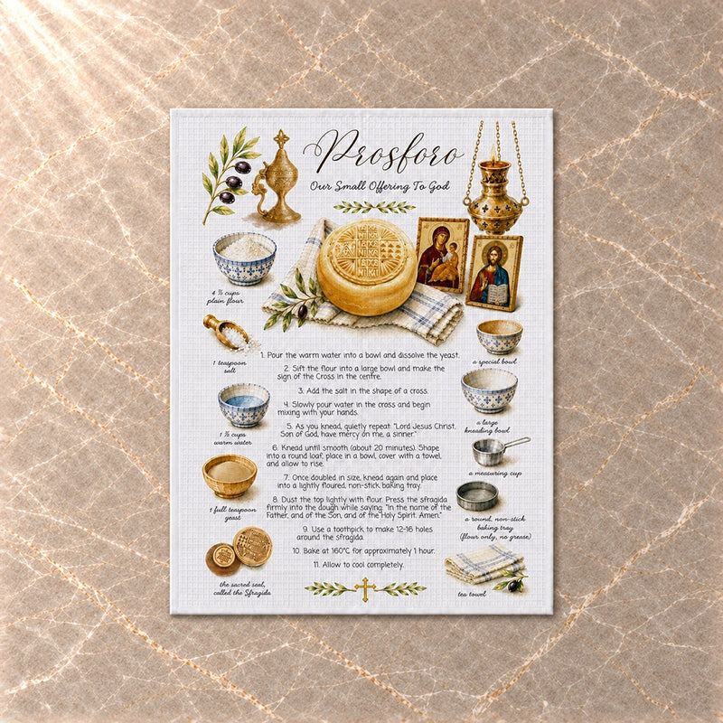 Prosforo Tea Towel & Reverence Card (Preorder)