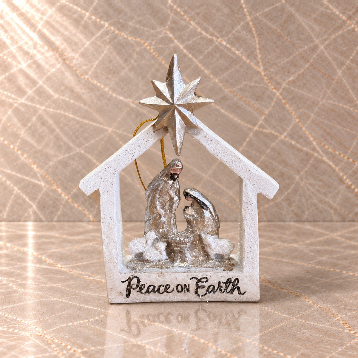 Peace on Earth Nativity Hanging Ornament